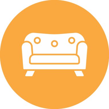 Kanepe. Web simgesi basit illüstrasyon