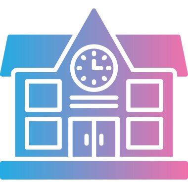 Okul simgesi, vektör illüstrasyonu