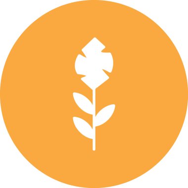 Çiçek. Web simgesi basit illüstrasyon