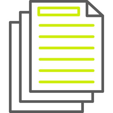 Kağıt simgesi. özet çizimi