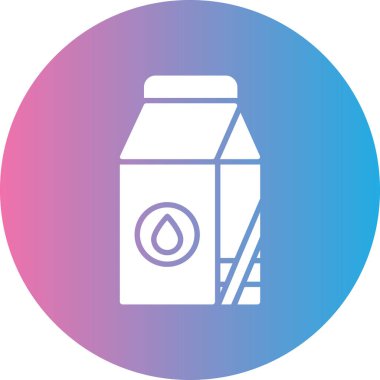 Süt simgesinin vektör illüstrasyonu