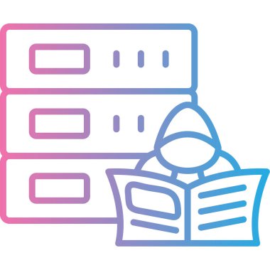 veritabanı depolama ikonu vektör çizimi