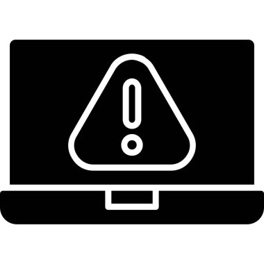 Uyarı monitörü simgesi, vektör biçimi