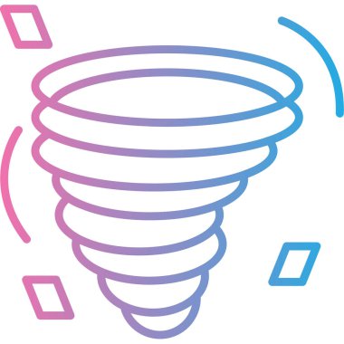 Tek bir izole rüzgar simgesinin vektör çizimi