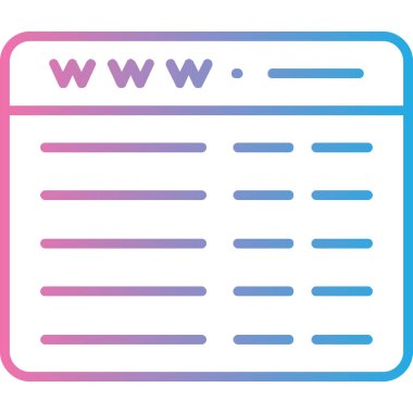 Web sayfası simgesi, vektör illüstrasyonu basit tasarım