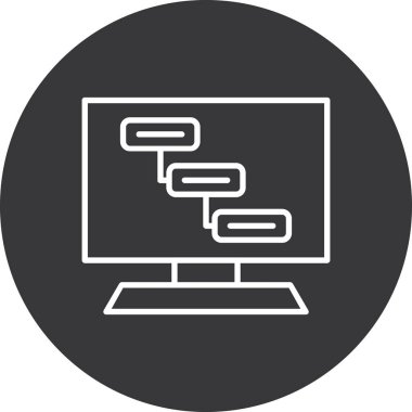 Bilgisayar simgesinin vektör illüstrasyonu