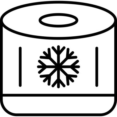 Kış kar soğuk ikonu ana hatlarıyla