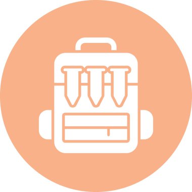 Sırt çantası simge vektör çizim