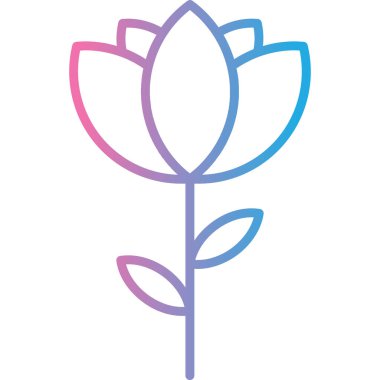 Çiçek. Web simgesi basit illüstrasyon