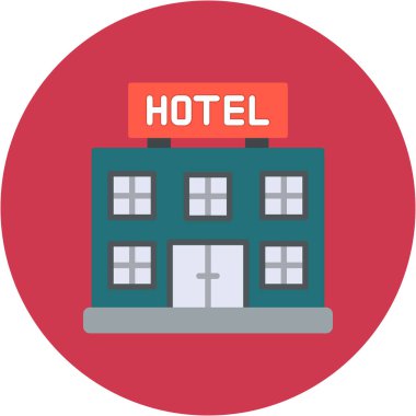 Moda tarzında izole edilmiş otel simgesi
