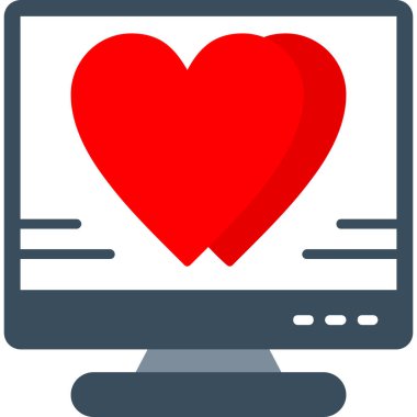 aşk bilgisayarı kalp simgesi