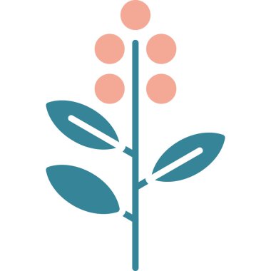 çiçek simgesi vektör illüstrasyonu