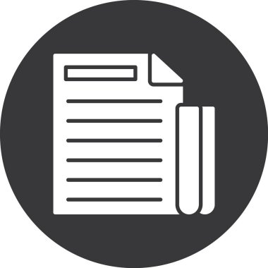 belge simgesi vektör illüstrasyonu