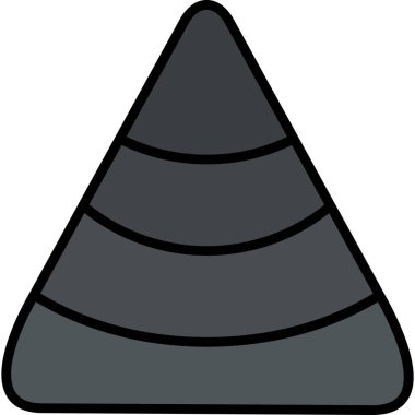 piramit vektör simgesi, modern biçim