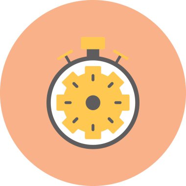 Saat. Web simgesi basit illüstrasyon