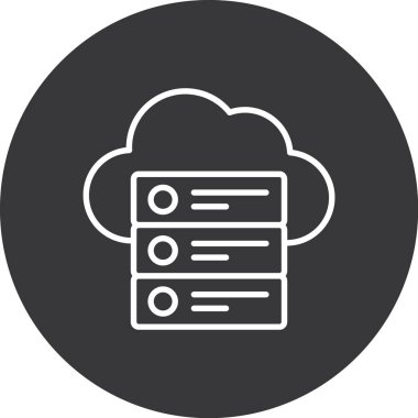 Moda tasarım tarzında bir bulut depolama simgesi izole edildi. Şeffaf arkaplanda bulut simgesi. Bulut hesaplama vektör simgesi basit ve modern düz illüstrasyon.