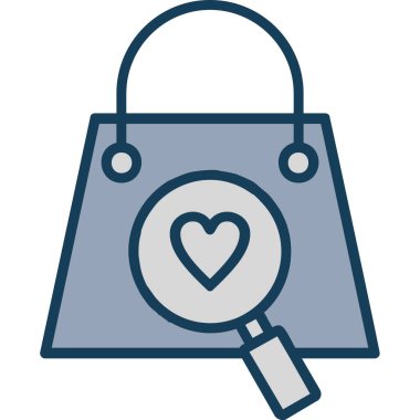 Alışveriş poşeti ikon vektör illüstrasyonu