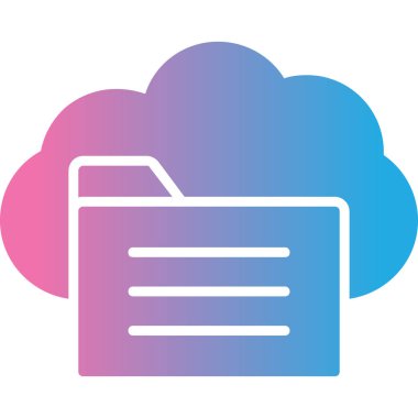 bulut depolama ikonu vektör illüstrasyonu