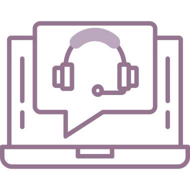 mikrofon ve kulaklıklı dizüstü bilgisayar