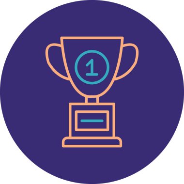 Kupa. Web simgesi basit illüstrasyon