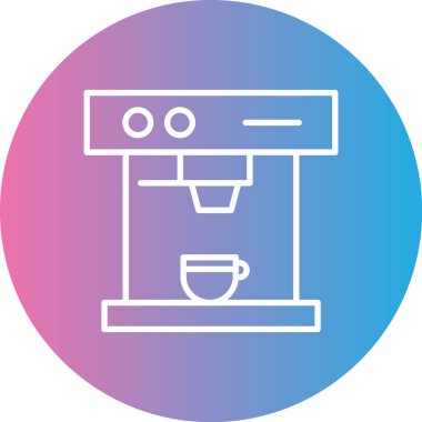 İllüstrasyon kahve makinesi simgesi