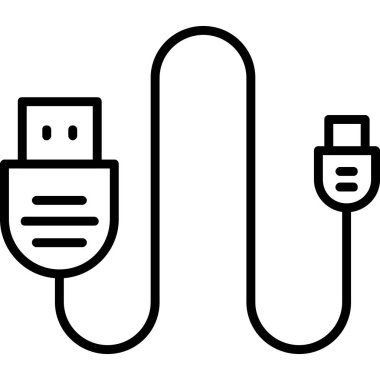 kablo tıkacı simgesi, vektör illüstrasyonu