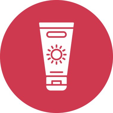 Kırmızı güneşin bir simgesinin vektör çizimi