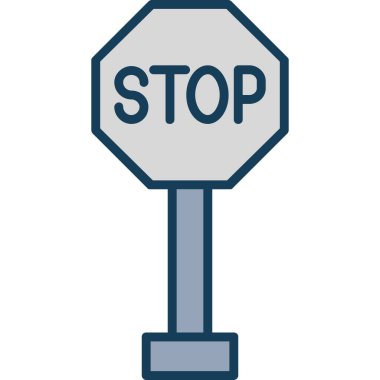 vektör çizgisi renk simgesini durdur