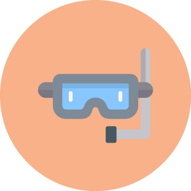 VR gözlük ikonu vektör illüstrasyonu. düz vektör.