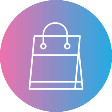 Çanta simgesinin vektör illüstrasyonu