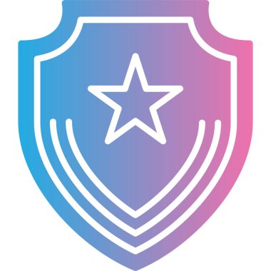 kalkan ikon vektör illüstrasyonu