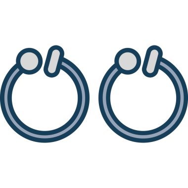 halka simgesi soyut arka grubunda izole edildi