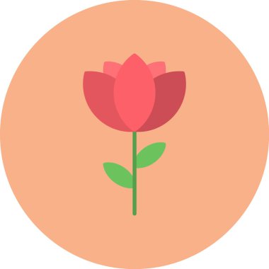 Çiçek. Web simgesi basit illüstrasyon
