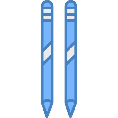 Kalem simgesi. Web için kalem vektör simgelerinin özet çizimi