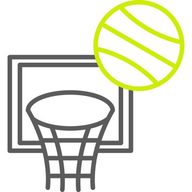 Basket topu. Basit illüstrasyon