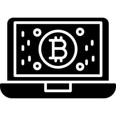 bitcoin. Web simgesi basit illüstrasyon