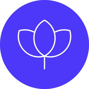 Çiçek simgesinin vektör illüstrasyonu