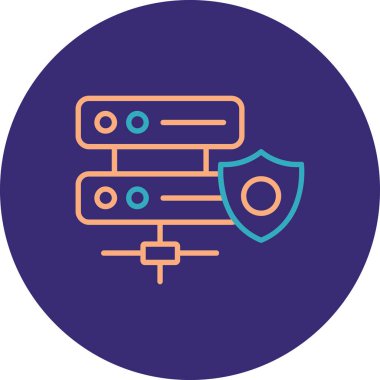 Güvenlik. Web simgesi vektör illüstrasyonu