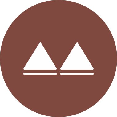 Dağ ikonu. Web illüstrasyonu