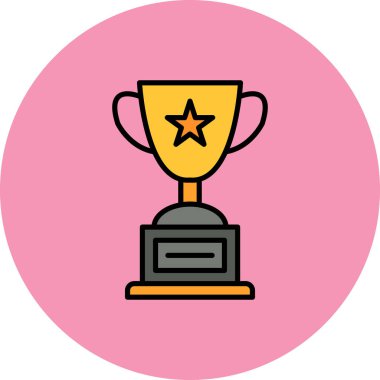 Kupa. Web simgesi basit illüstrasyon