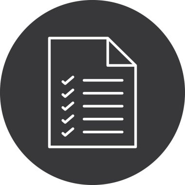 belge dosyası izole edilmiş vektör simgesi düzenlenebilir