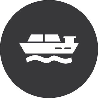 Gemi simgesi vektör illüstrasyonu