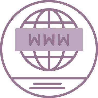 Web simgesi, internet teknolojisi kavramının vektör illüstrasyonu