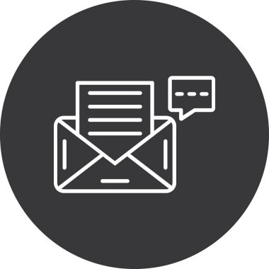 ileti ikonu vektör illüstrasyonu