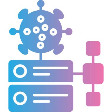 Virüs. Web simgesi basit illüstrasyon