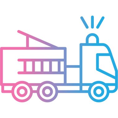 Kamyon simgesinin vektör illüstrasyonu