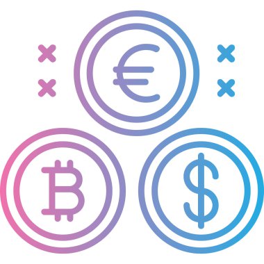 bitcoin. Web simgesi basit illüstrasyon