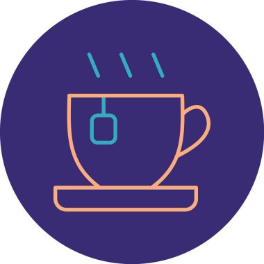 Bardak. Web simgesi basit illüstrasyon