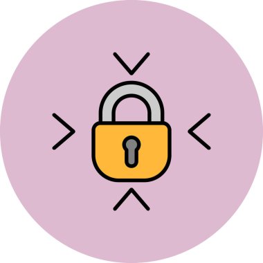 ikon vektör illüstrasyonunu kilitle