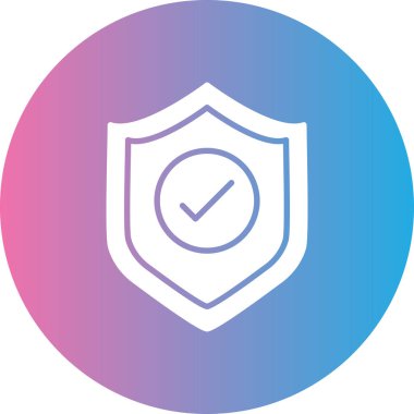 Kalkan simgesinin vektör illüstrasyonu